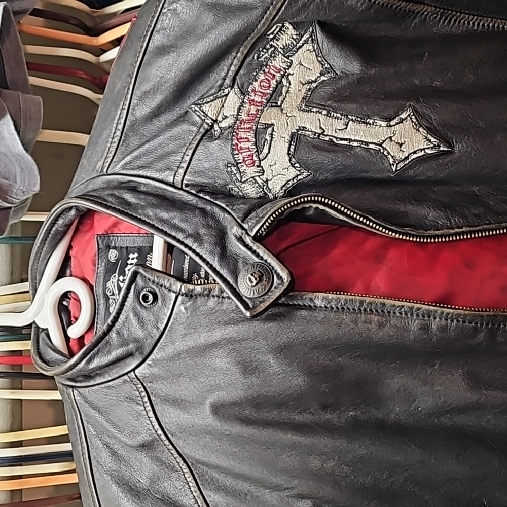 Affliction limited edition leather jacket